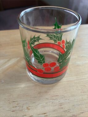 Holiday Holly Shot Glass - Red & Green